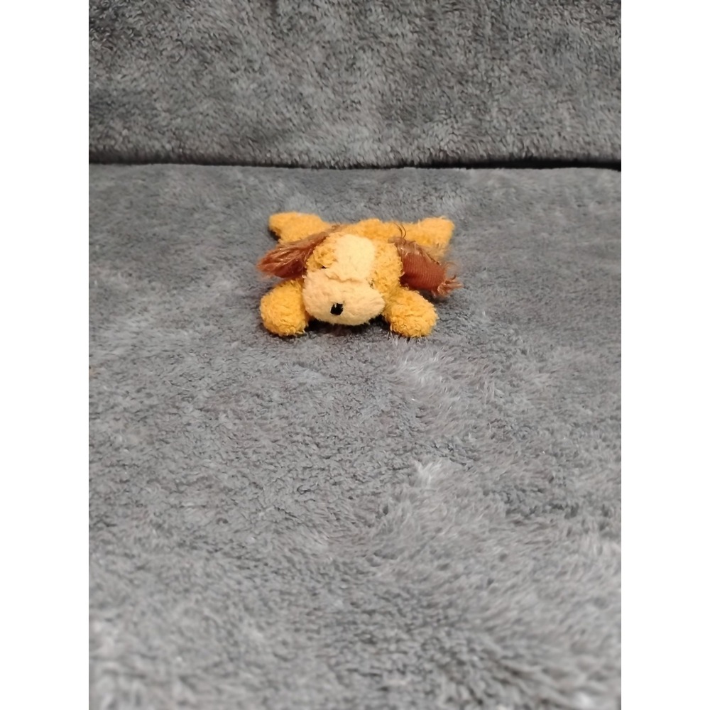 Orange With‎ Brown Ear Dog Laying Down Plush Animal 7"
